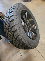 20x8.5 F150 OEM black wheels with 275/60/20 ALL TERRAIN tires