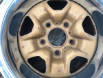 14X7 OLDS CUTLASS RALLY WHEEL BOLT ON CENTER CAP STYLE