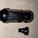 Dorman M12 x 1.50mm black acorn lugnuts racing style