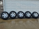 Set of 5 2013 Jeep Wrangler Wheels/Tires