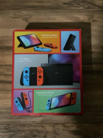 Nintendo - Switch - OLED Model w/ Neon Red & Neon Blue Joy-Con - Multi