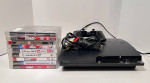 PS3 w controller and 9 games