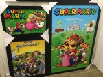 Super Mario Wall Picture Nintendo NES SNES N64 Gamecube Wii