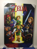 Nintendo Zelda Canvas Wall Picture NES SNES N64 Game