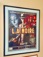 L.A. Noire / Professionally framed video game rare Poster PS3 RARE !