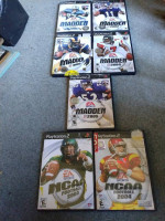 (7) PlayStation 2 Football Madden and NCAA